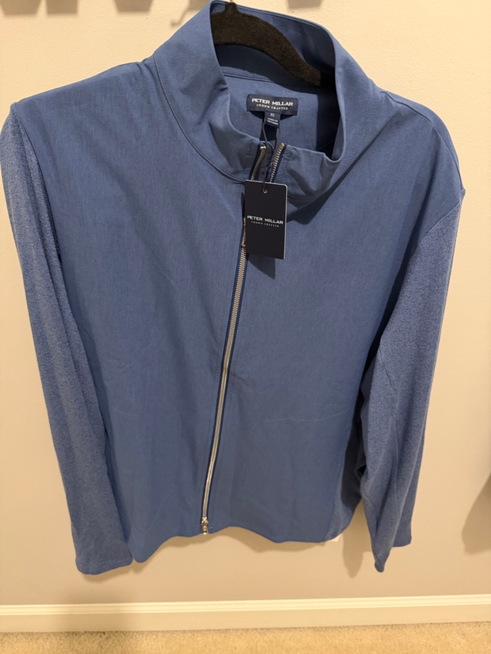 Peter Millar Slate Blue Zip-Front Jacket